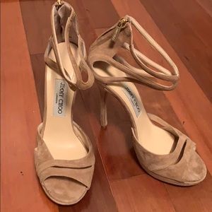 Jimmy Choo Tan Suede Sandals